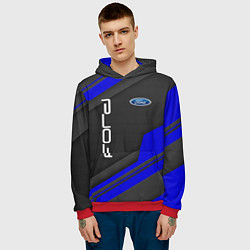 Толстовка-худи мужская Ford Форд авто, цвет: 3D-красный — фото 2