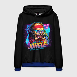 Толстовка-худи мужская Predator in the jungle, цвет: 3D-синий
