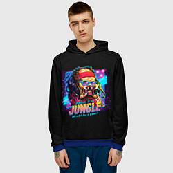Толстовка-худи мужская Predator in the jungle, цвет: 3D-синий — фото 2