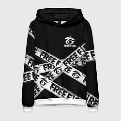 Толстовка-худи мужская GARENA FREE FIRE OFF CYBER LINE STYLE, цвет: 3D-белый