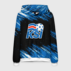 Толстовка-худи мужская KSI ICELAND - сборная, цвет: 3D-белый