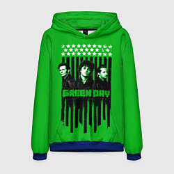 Толстовка-худи мужская Green day is here, цвет: 3D-синий