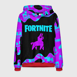 Толстовка-худи мужская FORTNITE MARSHMELLO NEON НЕОН, цвет: 3D-красный