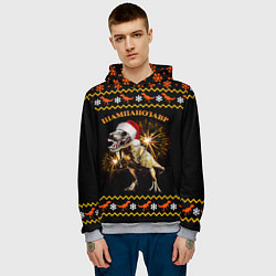 Толстовка-худи мужская Шампанозавр, цвет: 3D-меланж — фото 2