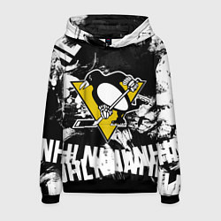 Толстовка-худи мужская Питтсбург Пингвинз Pittsburgh Penguins, цвет: 3D-черный