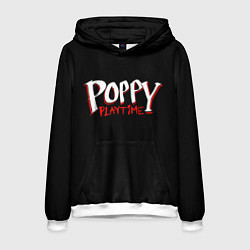 Толстовка-худи мужская Poppy Playtime: Logo, цвет: 3D-белый