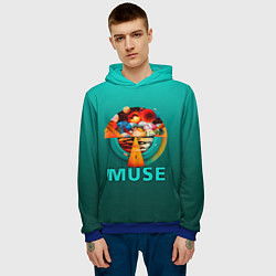 Толстовка-худи мужская The Resistance - Muse, цвет: 3D-синий — фото 2