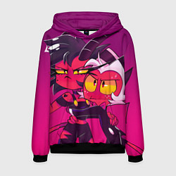 Толстовка-худи мужская АДСКИЙ БОСС, Helluva Boss, цвет: 3D-черный