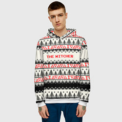 Толстовка-худи мужская Свитер The Witcher, цвет: 3D-белый — фото 2