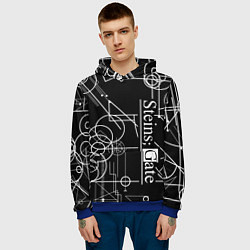 Толстовка-худи мужская SteinsGate Врата Штейна, цвет: 3D-синий — фото 2