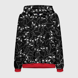 Толстовка-худи мужская KIZARU HAUNTED FAMILY ПАТТЕРН, цвет: 3D-красный