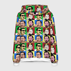 Толстовка-худи мужская ЛЕГЕНДА ДИ КАПРИО РАЗНЫЕ ОБРАЗЫ, цвет: 3D-белый