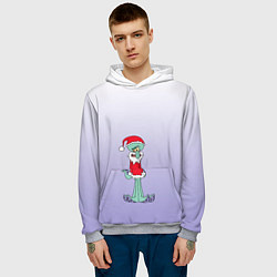Толстовка-худи мужская Дед Морти Санта мороз, цвет: 3D-меланж — фото 2