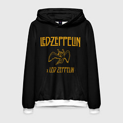 Толстовка-худи мужская Led Zeppelin x Led Zeppelin, цвет: 3D-белый