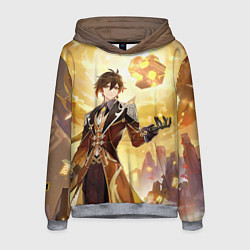 Толстовка-худи мужская Zhongli Order, цвет: 3D-меланж