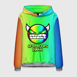 Толстовка-худи мужская Geometry Dash, цвет: 3D-меланж