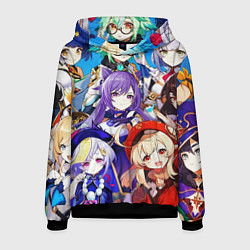 Толстовка-худи мужская ГЕРОИ ИГРЫ GENSHIN IMPACT, цвет: 3D-черный