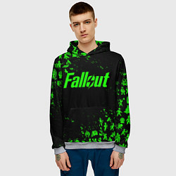 Толстовка-худи мужская FALLOUT ПУПСЫ ПАТТЕРН ЗЕЛЁНЫЙ ЯДЕРНАЯ ЗИМА, цвет: 3D-меланж — фото 2