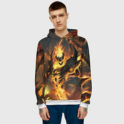Толстовка-худи мужская DOTA 2 SHADOW FIEND ТЕНЬ, цвет: 3D-белый — фото 2