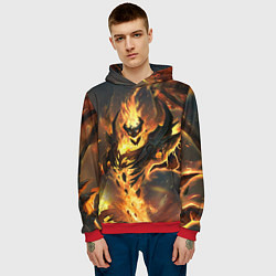 Толстовка-худи мужская DOTA 2 SHADOW FIEND ТЕНЬ, цвет: 3D-красный — фото 2