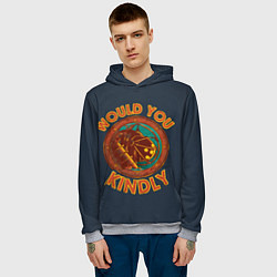 Толстовка-худи мужская Would you kindly, цвет: 3D-меланж — фото 2