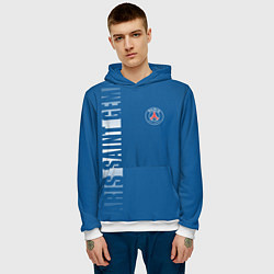 Толстовка-худи мужская PSG PARIS SAINT GERMAIN WHITE LINE SPORT, цвет: 3D-белый — фото 2