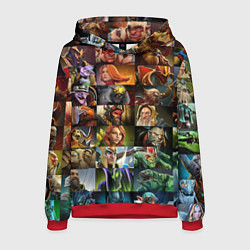 Толстовка-худи мужская HEROES DOTA 2 ПЕРСОНАЖИ ДОТА 2, цвет: 3D-красный