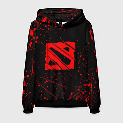 Толстовка-худи мужская DOTA 2 БРЫЗГИ КРАСОК, КРОВЬ, цвет: 3D-черный