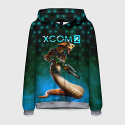 Толстовка-худи мужская XCOM ИКС КОМ рептилия, цвет: 3D-меланж