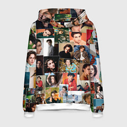 Толстовка-худи мужская Тимоти цветной коллаж, цвет: 3D-белый