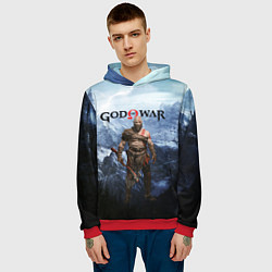 Толстовка-худи мужская Великий God of War Z, цвет: 3D-красный — фото 2