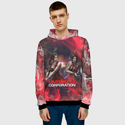 Толстовка-худи мужская UMBRELLA CORP АМБРЕЛЛА КОРП RESIDENT EVIL, цвет: 3D-черный — фото 2