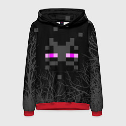 Толстовка-худи мужская ЭНДЕРМЕН МАЙНКРАФТ MINECRAFT, цвет: 3D-красный