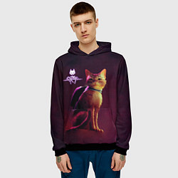 Толстовка-худи мужская Stray: Wandering Cat, цвет: 3D-черный — фото 2