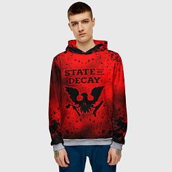 Толстовка-худи мужская State of Decay Зомби Апокалипсис, цвет: 3D-меланж — фото 2