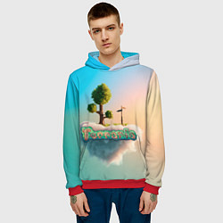 Толстовка-худи мужская Облако в Террарии, цвет: 3D-красный — фото 2