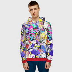 Толстовка-худи мужская UNDERTALE PATTERN HEROES, ВСЕ ГЕРОИ ИГРЫ, цвет: 3D-красный — фото 2