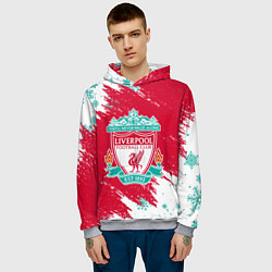 Толстовка-худи мужская НОВОГОДНИЙ ЛИВЕРПУЛЬ 2022, цвет: 3D-меланж — фото 2
