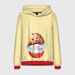 Толстовка-худи мужская Киндер сюрприз, цвет: 3D-красный