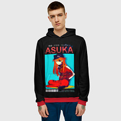 Толстовка-худи мужская Asuka - Neon Genesis Evangelion, цвет: 3D-красный — фото 2