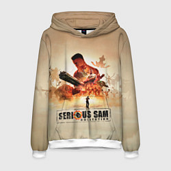 Толстовка-худи мужская Серьёзные Сэмы, цвет: 3D-белый