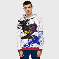 Толстовка-худи мужская BENDY AND THE INK MACHINE POPPY PLAYTIME, цвет: 3D-красный — фото 2