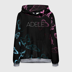 Толстовка-худи мужская Adele Бабочки, цвет: 3D-меланж