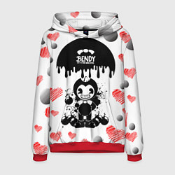 Толстовка-худи мужская BOMB LOVE BENDY AND THE INK MACHINE, цвет: 3D-красный