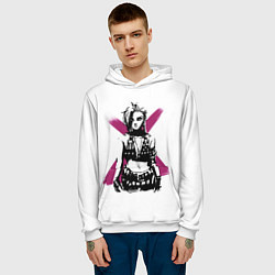 Толстовка-худи мужская Arcane League Of Legends - Джинкс, цвет: 3D-белый — фото 2