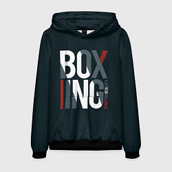 Толстовка-худи мужская Бокс - Boxing, цвет: 3D-черный