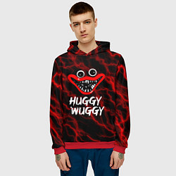 Толстовка-худи мужская Huggy Wuggy гроза, цвет: 3D-красный — фото 2