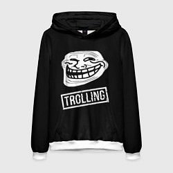 Толстовка-худи мужская Интернет Тролль, цвет: 3D-белый