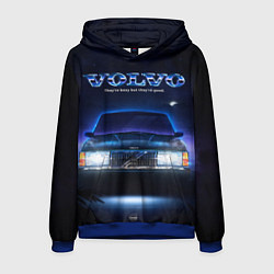 Толстовка-худи мужская Volvo 1989, цвет: 3D-синий