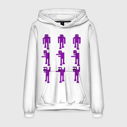 Толстовка-худи мужская Five Nights At Freddys purple guy, цвет: 3D-белый